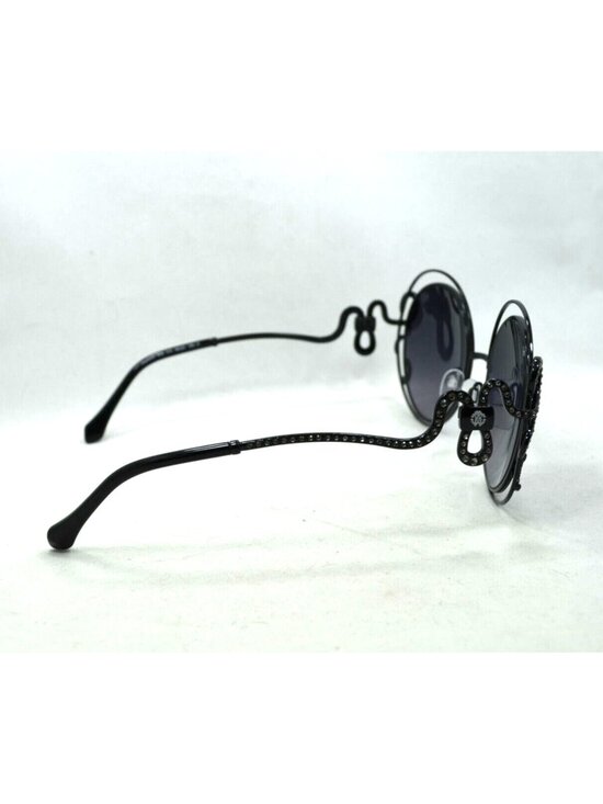 Roberto Cavalli CARDUCCI 1024 01C Black Gray Oval – Italy Designer Sunglasses main image 3
